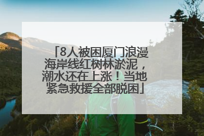 8人被困厦门浪漫海岸线红树林淤泥，潮水还在上涨！当地紧急救援全部脱困
