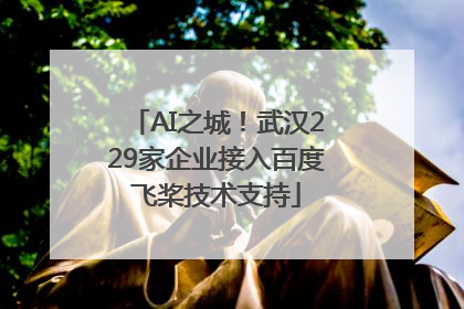 AI之城！武汉229家企业接入百度飞桨技术支持