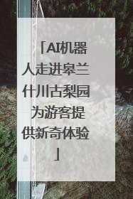 AI机器人走进皋兰什川古梨园 为游客提供新奇体验